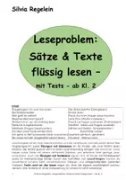 Vorschau - Arbeitsblätter - Leseproblem: Sätze & Texte flüssig lesen - mit Tests, ab Kl. 2 - Deckblatt