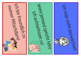 Vorschau - Bildkarten - Klassenregeln, 15 Kärtchen zum Auswählen - Seite 1