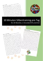 Vorschau - Arbeitsblätter - 10min Silbentraining pro Tag für 20 Wochen - Deckblatt