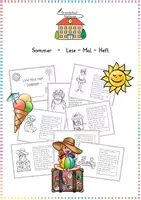 Vorschau - Arbeitsblätter - Sommer - Lese-Mal-Heft - Deckblatt