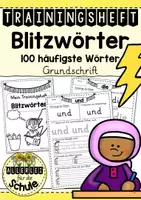 Vorschau - Arbeitsblätter - Trainingsheft Blitzwörter Grundschrift - hundert häufigste Wörter üben! - Deckblatt