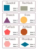 Vorschau - Arbeitsblätter - Mathematische Figuren: 2D Geometrie Formen zählen - Deckblatt