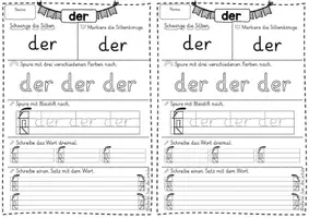Vorschau - Arbeitsblätter - Trainingsheft Blitzwörter Grundschrift - hundert häufigste Wörter üben! - Seite 2