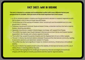 Vorschau - Merkblätter - War in Ukraine (Speaking Prompts / Conversation Cards) - Seite 1