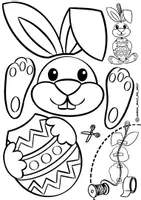 Vorschau - Spiele - Bastelvorlage "Hasen-Mobile" Osterhase Ostern #osterbastelsale - Seite 1