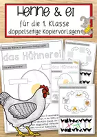 Vorschau - Anderer Materialtyp - Henne und Ei - Kopiervorlage 1. Klasse - Deckblatt