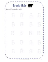 Vorschau - Arbeitsblätter - Das Alphabet schreiben lernen - Buchstabe B und b - Seite 2