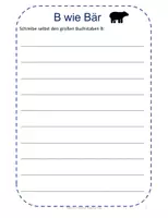 Vorschau - Arbeitsblätter - Das Alphabet schreiben lernen - Buchstabe B und b - Seite 3