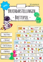 Vorschau - Arbeitsblätter - Bildliche Darstellung von Brüchen - SPIEL - Deckblatt