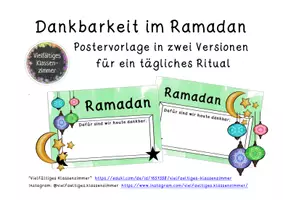Vorschau - Poster - Dankbarkeit im Ramadan (Vorlagen für ein tägliches Ritual) - Seite 1