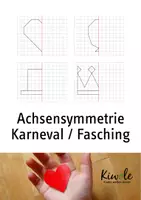 Vorschau - Arbeitsblätter - Achsensymmetrie im Karneval / Fasching - Deckblatt