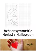 Vorschau - Arbeitsblätter - Achsensymmetrie im Herbst und zu Halloween - Deckblatt