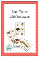 Vorschau - Fördermaterial/Inklusion - Daz: Wetter: Bild-Wort-Karten - Deckblatt