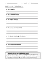 Vorschau - Arbeitsblätter - AB mit Fragen zum Thema "Berufe" + Lösungsblatt + Mindmap + Infografik - Deckblatt