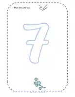 Vorschau - Arbeitsblätter - Zahl 7 schreiben üben - Deckblatt