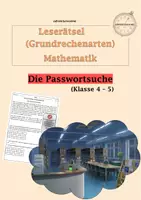 Vorschau - Arbeitsblätter - Die Passwortsuche - Mathe/Leserätsel (Kl. 4 - 5) - Deckblatt