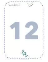 Vorschau - Arbeitsblätter - Zahl 12 schreiben üben - Seite 1