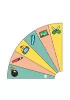 Vista previa - Juegos / Gamificación - Plantilla "SCHOOL SUPPLIES" para Ruleta - página 3