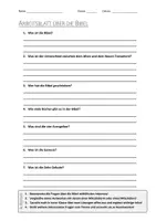 Vorschau - Arbeitsblätter - AB mit Fragen zum Thema "Bibel" + Lösungsblatt + Infografik - Deckblatt