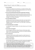 Vorschau - Arbeitsblätter - AB mit Fragen zum Thema "Bibel" + Lösungsblatt + Infografik - Seite 1