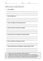 Vorschau - Arbeitsblätter - AB mit Fragen zum Thema "Bigfoot" + Lösungsblatt - Deckblatt