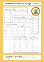 Vorschau - Arbeitsblätter - Lernwörter - Frühstück: Vorlage 1. Klasse - Deckblatt