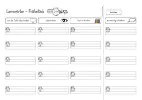 Vorschau - Arbeitsblätter - Lernwörter - Frühstück: Vorlage 1. Klasse - Seite 2