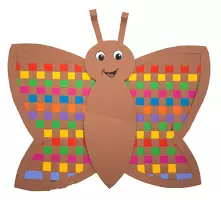 Vorschau - Mal- und Bastelvorlagen - Basteln im Frühling: Bunte Schmetterlinge weben (Weben mit Papier) - Seite 2