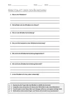 Vorschau - Arbeitsblätter - AB mit Fragen zum Thema "Blinddarm" + Lösungsblatt - Deckblatt