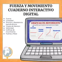 Vista previa - Interactivos - Fuerza y Movimiento Cuaderno Interactivo Digital - Portada