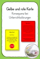 Vorschau - Bildkarten - Gelbe und rote Karte bei Unterrichtsstörungen - Deckblatt