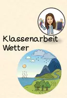 Vorschau - Klassenarbeiten - Klassenarbeit Wetter zum Lapbook mit Video - Deckblatt