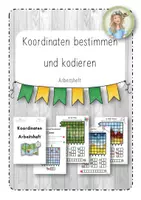Vorschau - Arbeitsblätter - Koordinaten bestimmen und Weg beschreiben (Arbeitsheft) Coding/Kodieren - Deckblatt