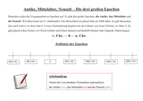 Vorschau - Stundenentwürfe - Die drei Epochen der Geschichte inkl. Löungen - Seite 2