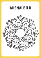 Vorschau - Mal- und Bastelvorlagen - 13 Ausmalbilder: Muttertag / Herz / Liebe / Valentinstag - Seite 3