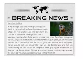 Vorschau - Arbeitsblätter - Spurensuche im Zoo - Lesespur (Komplette Examensprüfung) - Seite 1