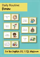 Vista previa - Juegos / Gamificación - Daily routine: juego de dominó para clases de inglés - página 1