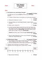 Vorschau - Test - Arbeit katholische Religion Thema Jesus mit EWH - Seite 1