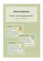 Vorschau - Stationenlernen - Abschreibkartei: Ostern (schwer) - Deckblatt
