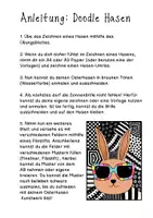 Vorschau - Arbeitsblätter - Doodle Osterhasen - Kunstprojekt für Ostern - Seite 1
