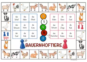 Vorschau - Arbeitsblätter - Tiere auf dem Bauernhof – Bingo-Spiel mit Hilfekarte – DaZ/DaF - Seite 3
