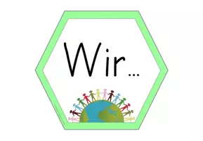 Vorschau - Poster - Wir-Türdeko Sechsecke Bunt - Seite 2
