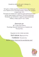 Vista previa - Hojas de trabajo - Cuaderno ATENCIÓN 1 - página 1
