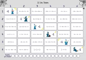 Vorschau - Arbeitsblätter - Terme zusammenfassen - Spiel (10 im Team) - Seite 2