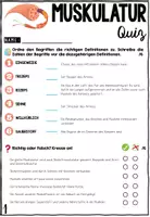 Vorschau - Arbeitsblätter - Die Muskulatur - Der Mensch | Bewegungssystem | Test | Quiz - Arbeitsblätter - Seite 2