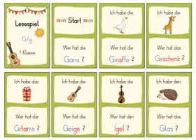 Vorschau - Spiele - 1.Klasse: Lesespiel zum Buchstaben G/g (Flex und Flora) - Seite 2
