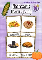 Vorschau - Bildkarten - Flashcards Thanksgiving - Deckblatt