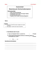 Vorschau - Test - Deutscharbeit Klasse 5 Rechtschreibung und Dudenkompetenz - Seite 1
