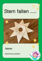 Vorschau - Arbeitsblätter - Stern falten - ohne Leim - Deckblatt