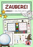 Vorschau - Arbeitsblätter - Zauberei / Magie – Bingo-Spiel mit Hilfekarte – DaZ/DaF - Deckblatt